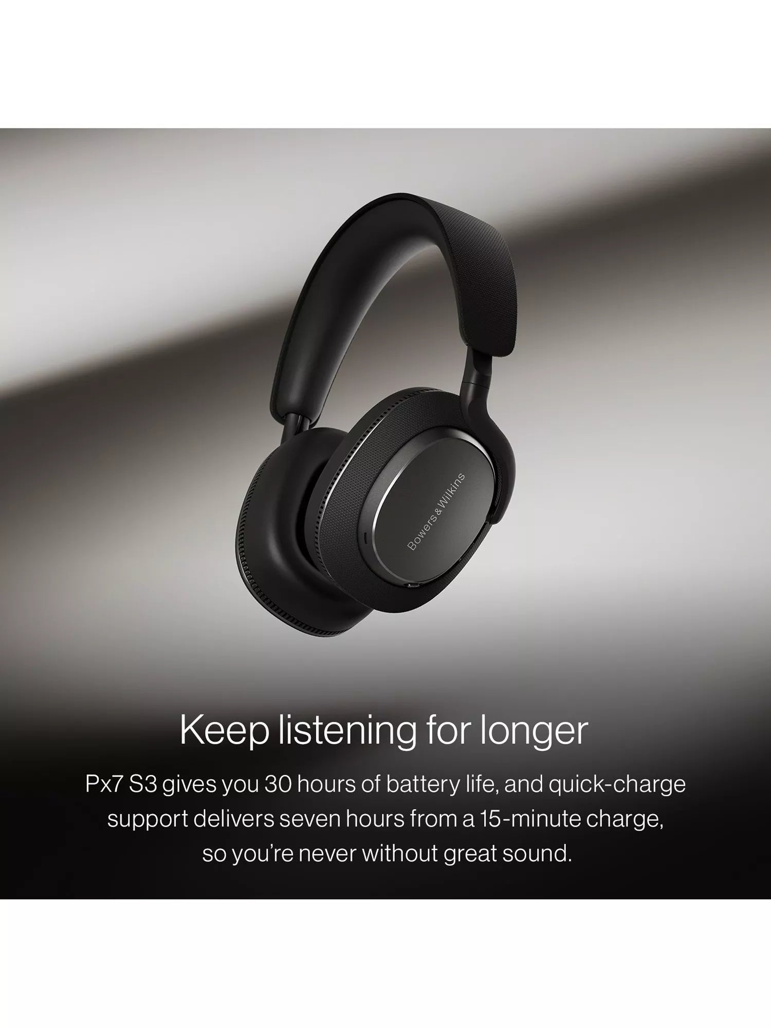 B&W PX7 S3 wireless over-ear headphones noise cancellation, imported from the UK