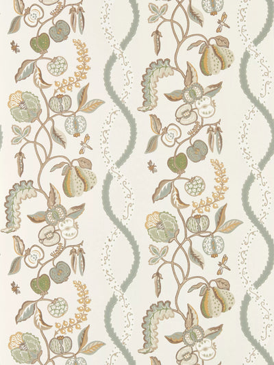 Papier peint imprimé en surface avec motif Jardin de curé présentant des fruits et un ruban John Lewis - Acheter en ligne chez McGrocer