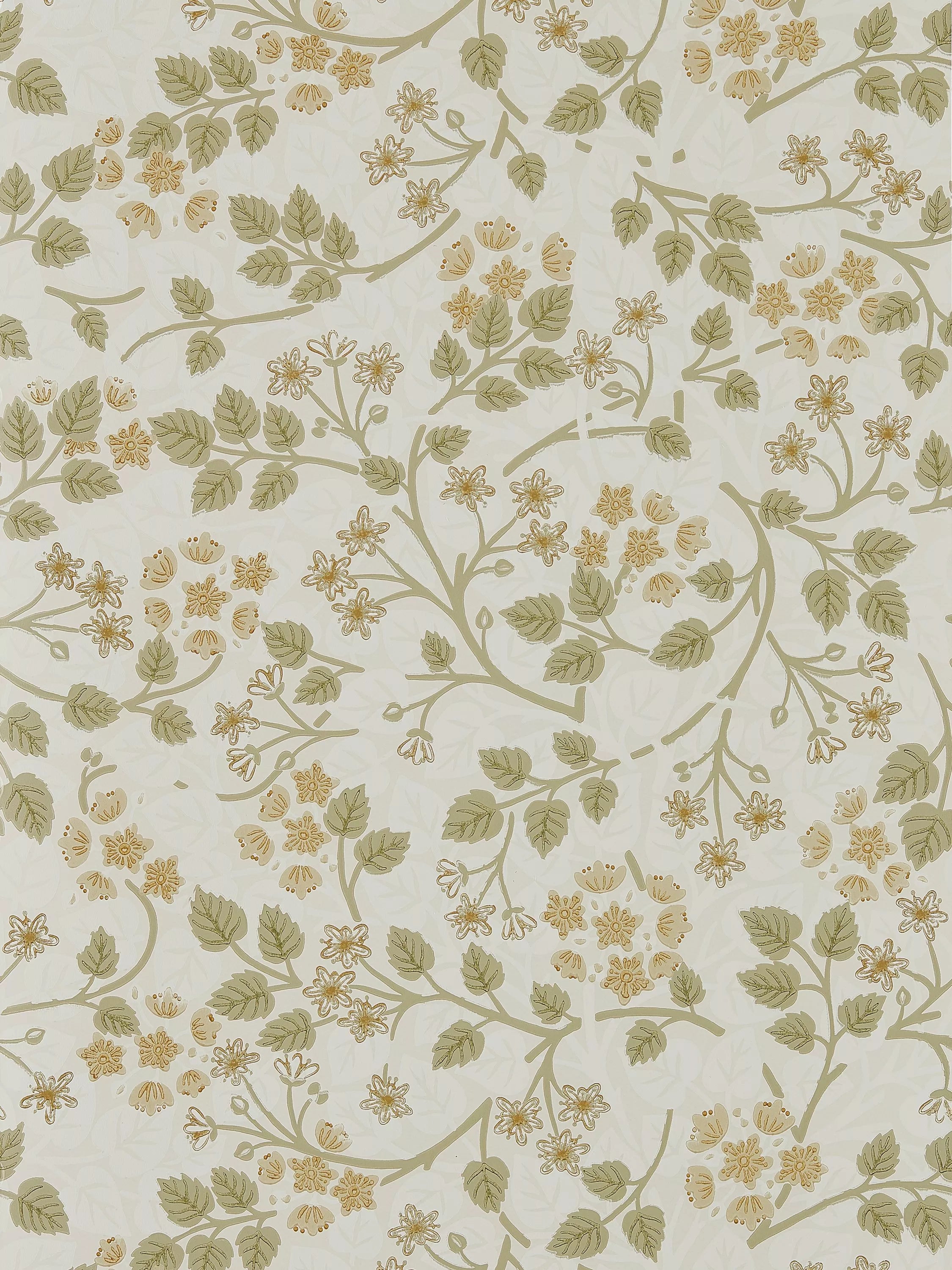 Sanderson Silver Lime Wallpaper (British brand)