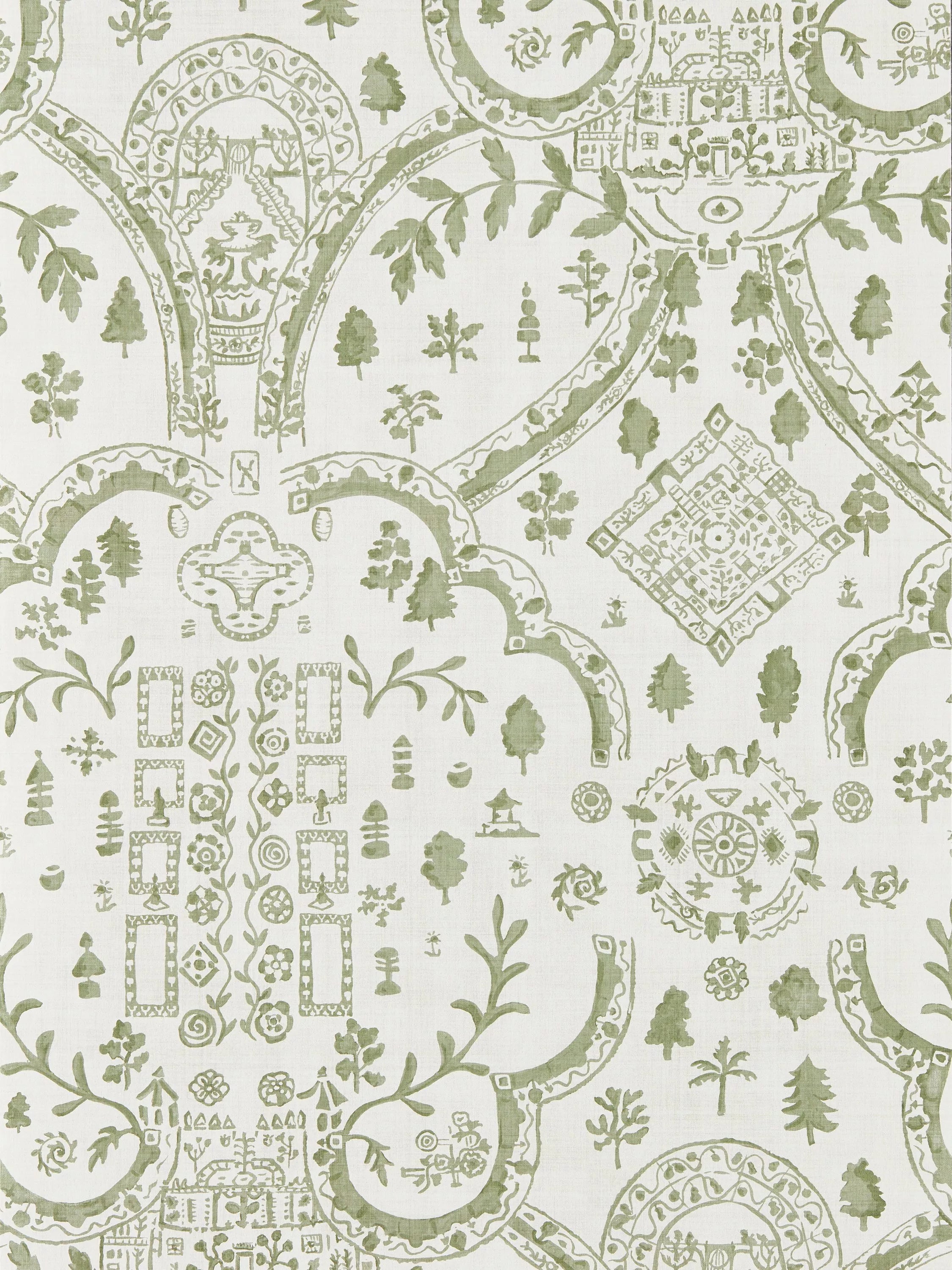 Sanderson Topiary View wallpaper 10.5m x 52cm, imported from the UK