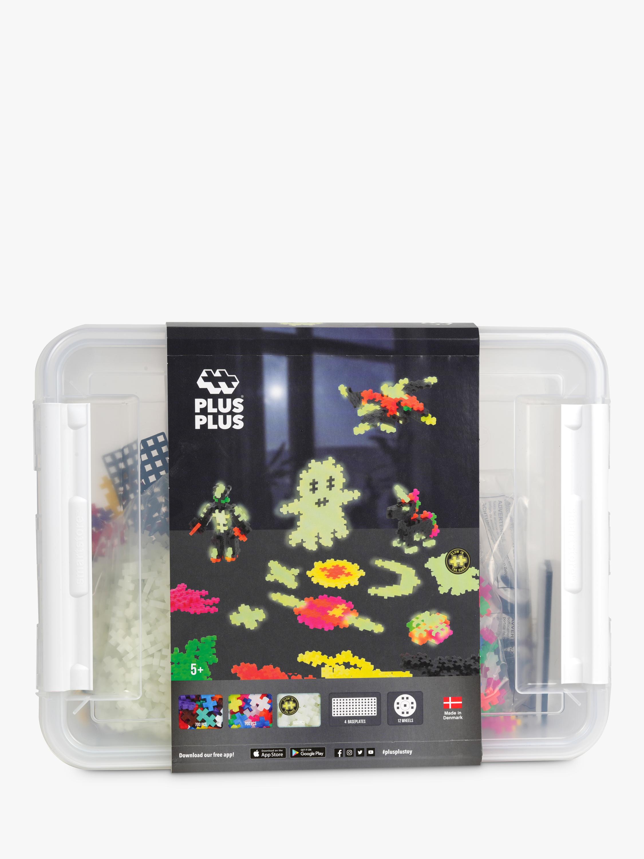 Plus-Plus Build & Glow storage box 2000 pieces, imported from the UK
