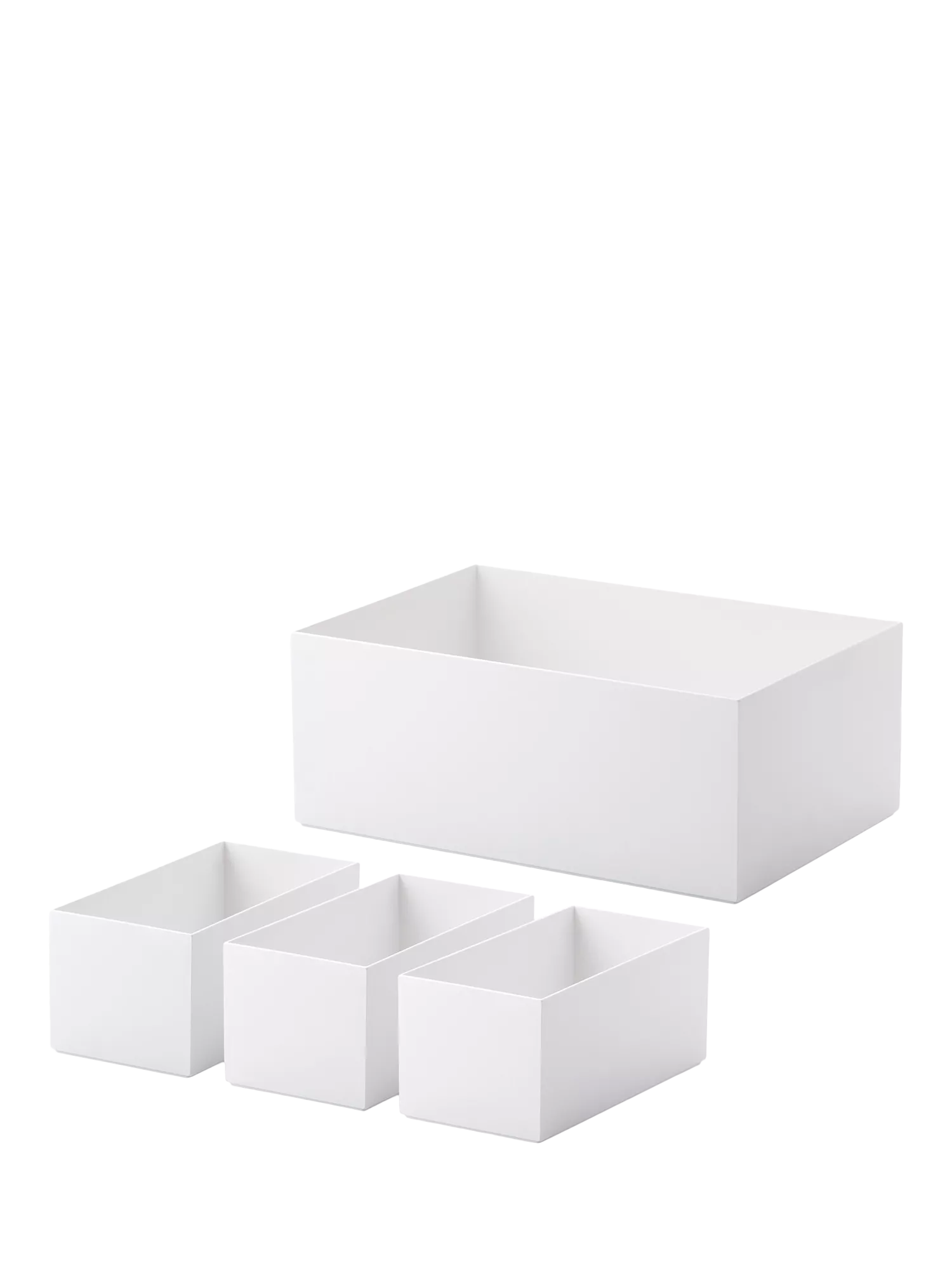 Like-it nesting organiser set of 4 deep white boxes, UK version