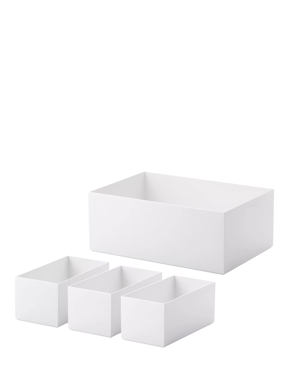 Like-it nesting organiser set of 4 deep white boxes, UK version