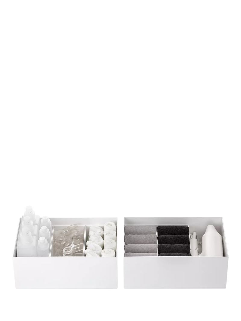 Like-it nesting organiser set of 4 deep white boxes, UK version