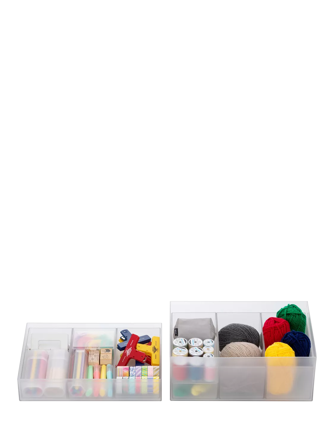 Like-it nesting organiser set of 4 deep white boxes, UK version