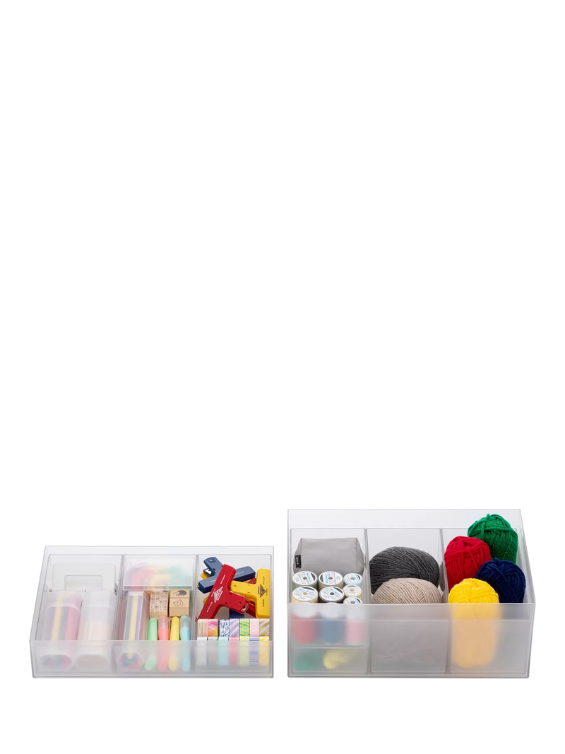 Like-it nesting organiser set of 4 deep white boxes, UK version