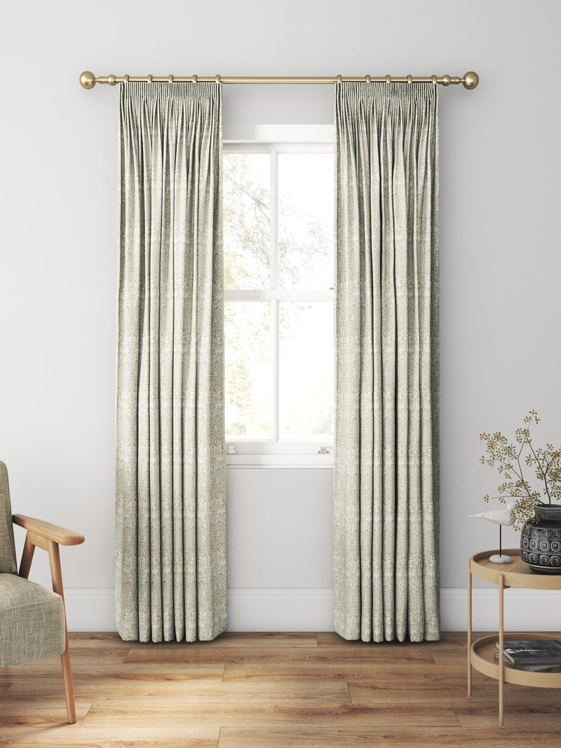William Morris Brother Rabbit woven sage curtain, made to measure - British product