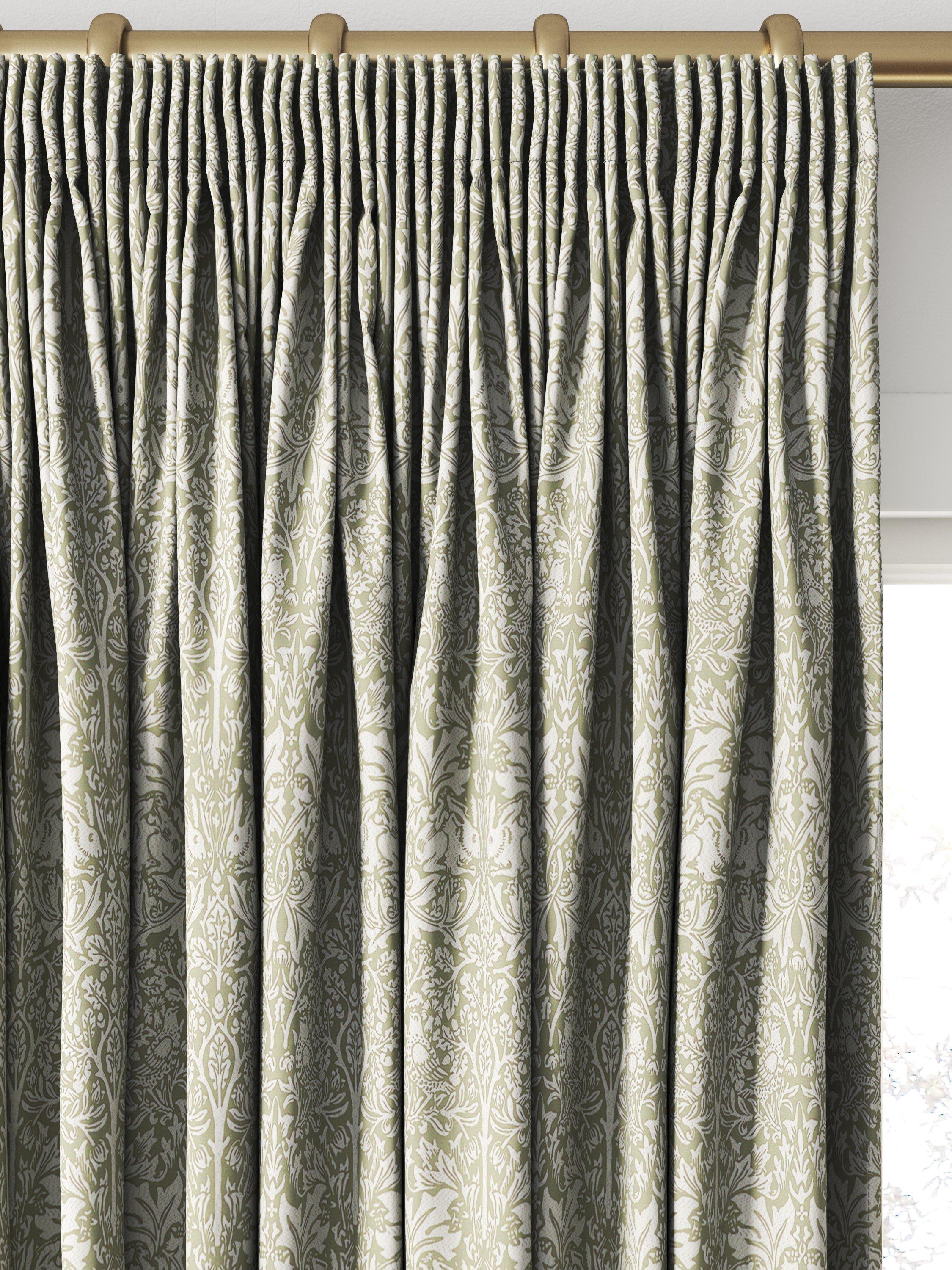 William Morris Brother Rabbit woven sage curtain, made to measure - British product