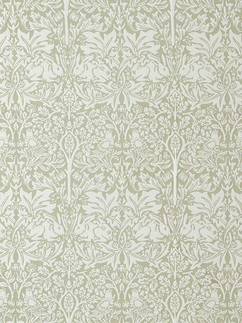 William Morris Brother Rabbit woven sage curtain, made to measure - British product