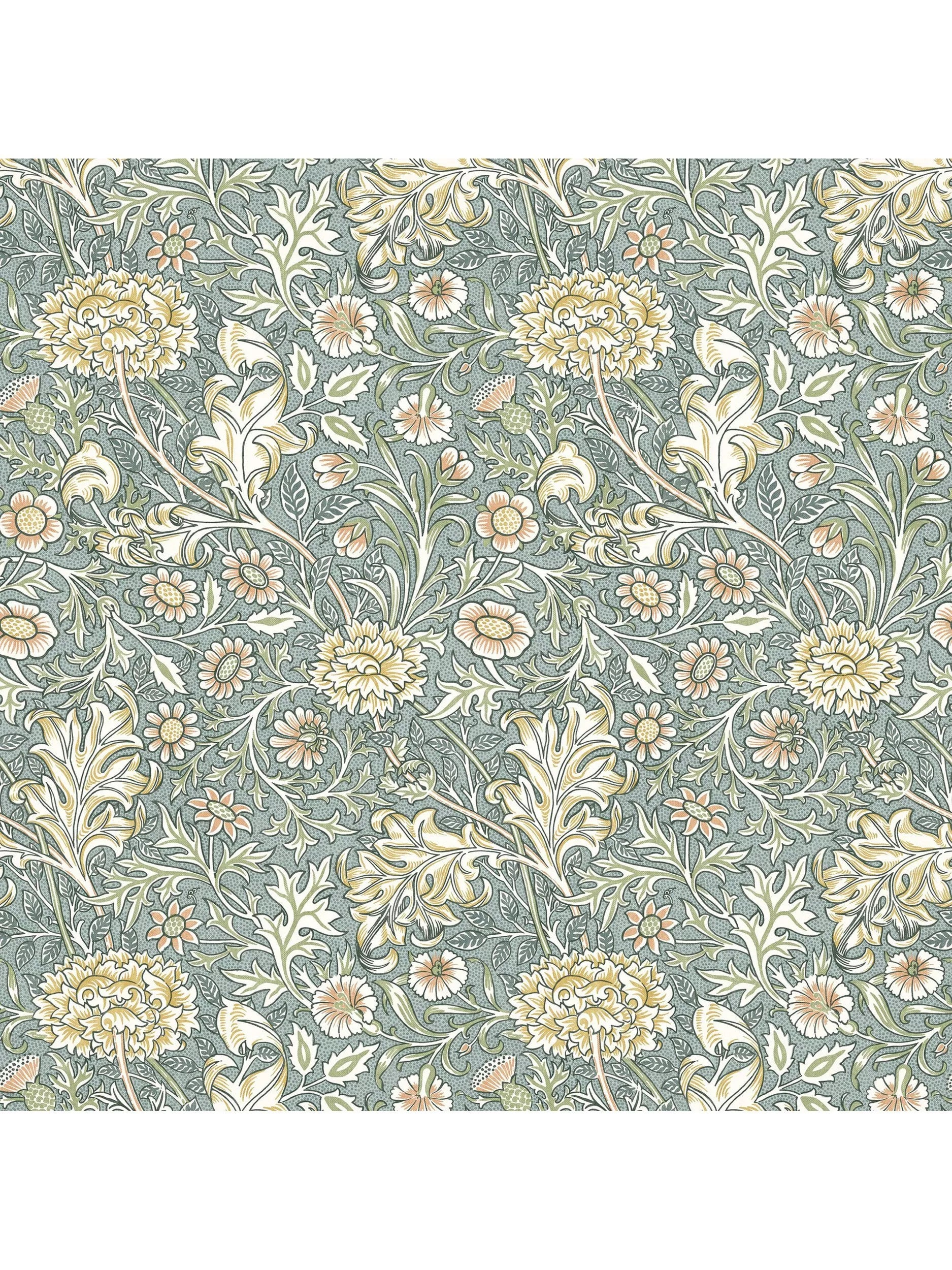 William Morris At Home Double Bough curtains and roman blind Bluebird (British brand)