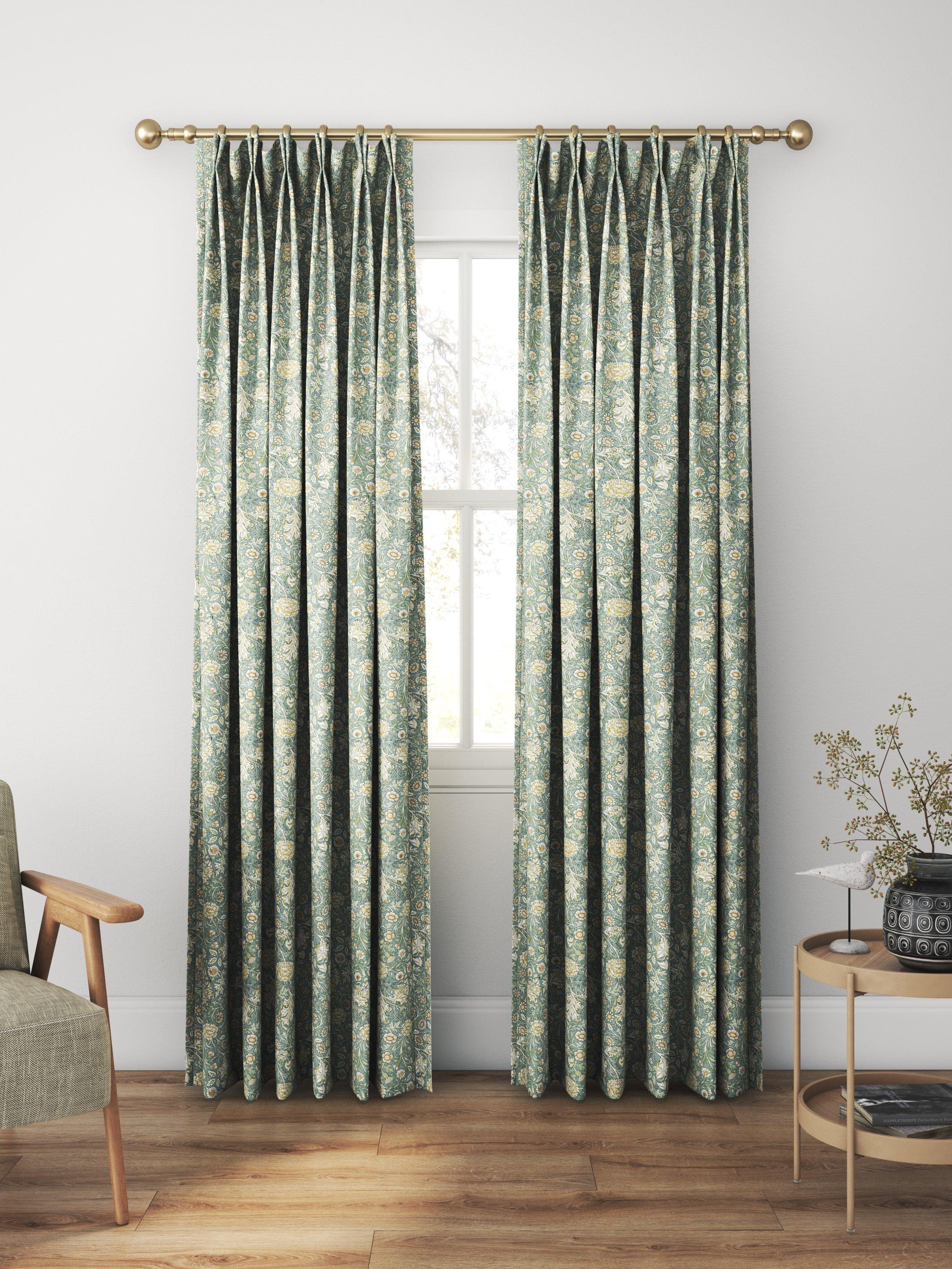 William Morris At Home Double Bough curtains and roman blind Bluebird (British brand)