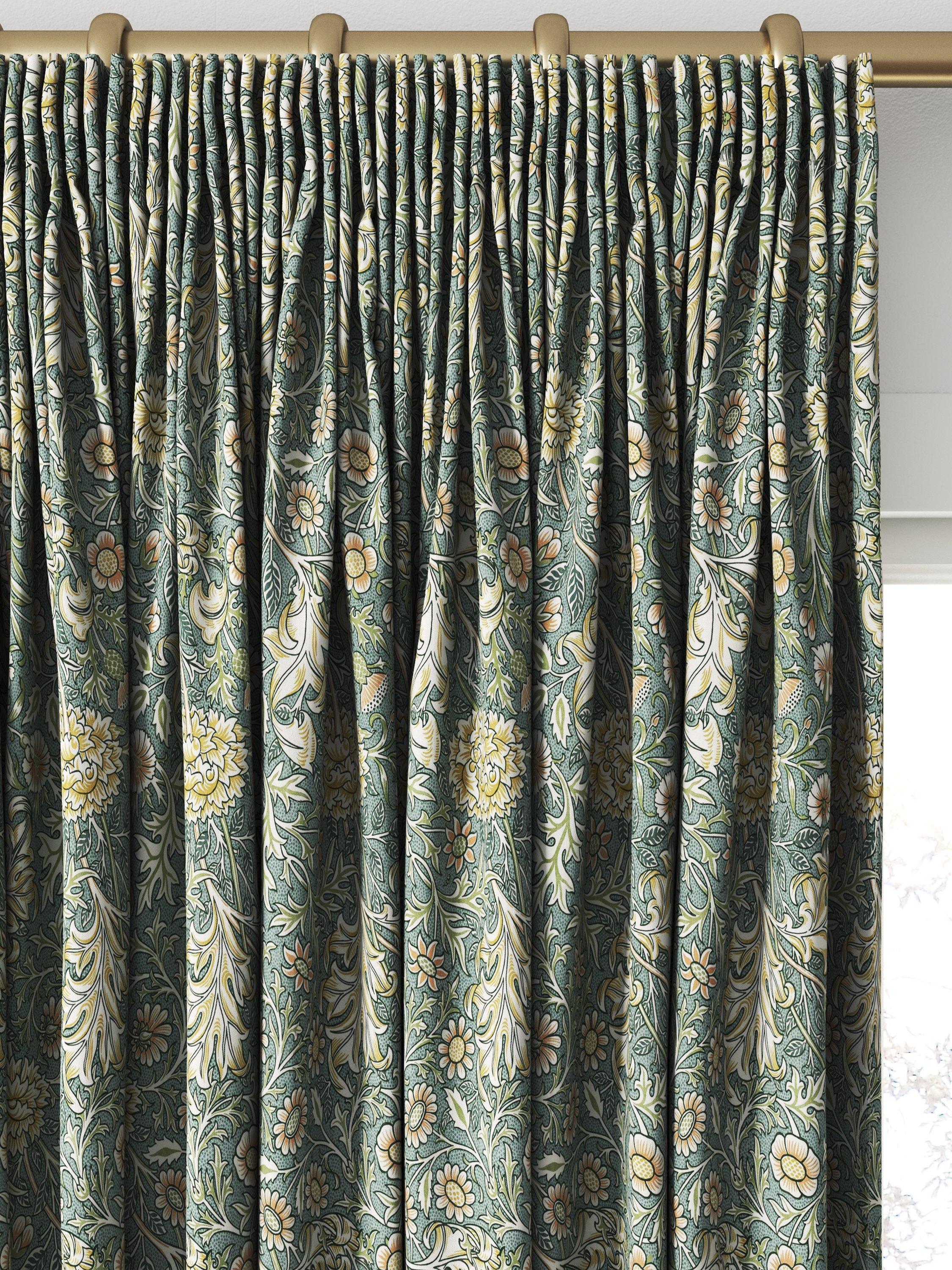 William Morris At Home Double Bough curtains and roman blind Bluebird (British brand)