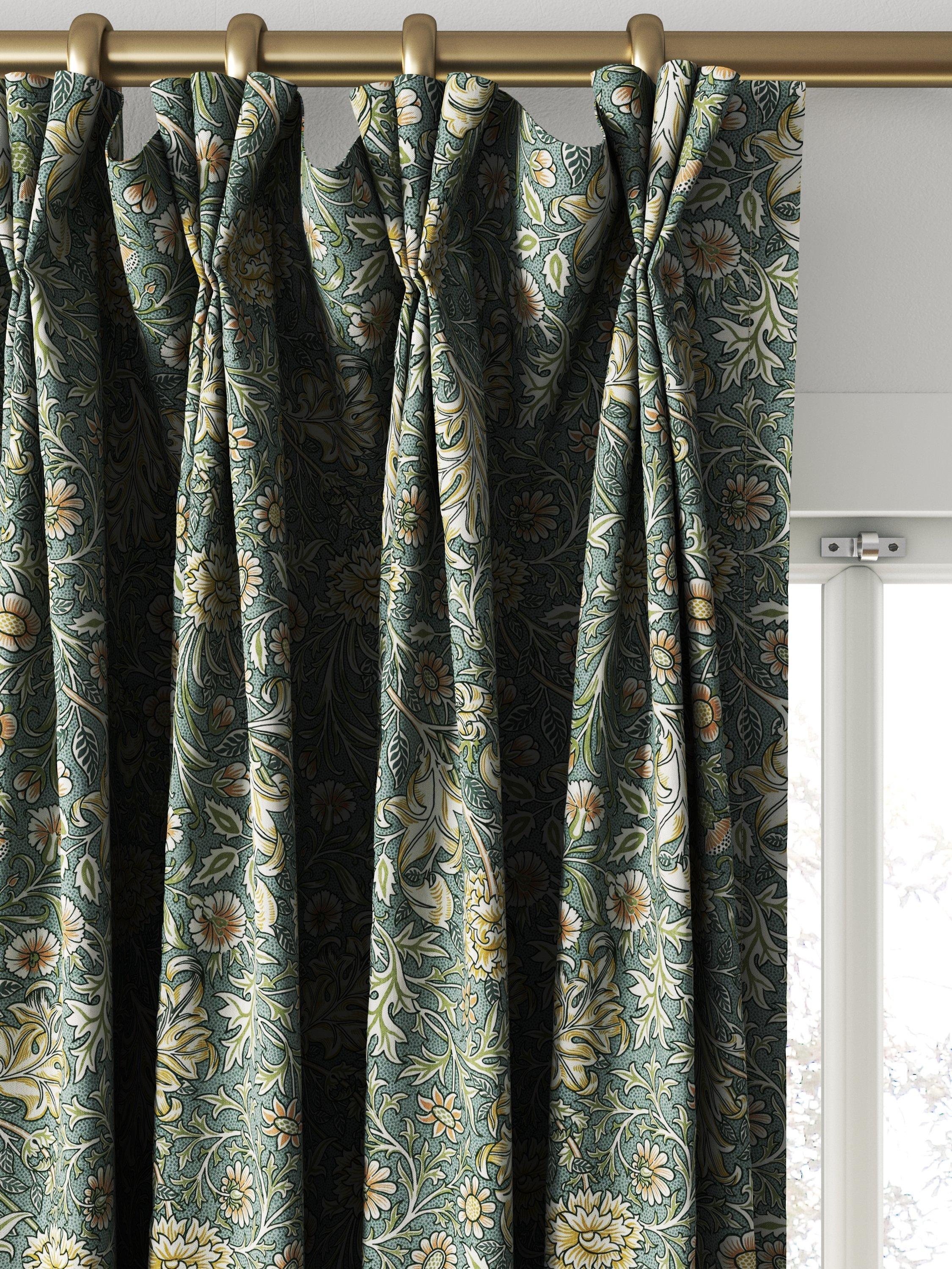 William Morris At Home Double Bough curtains and roman blind Bluebird (British brand)