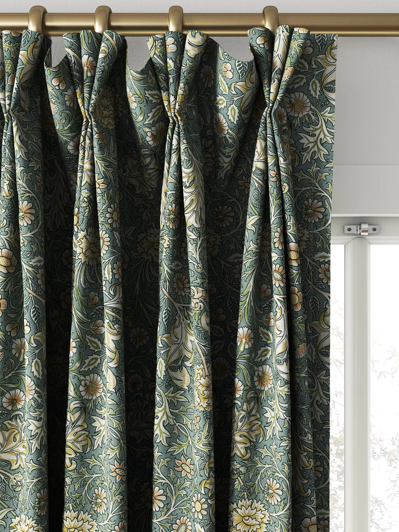 William Morris At Home Double Bough curtains and roman blind Bluebird (British brand)