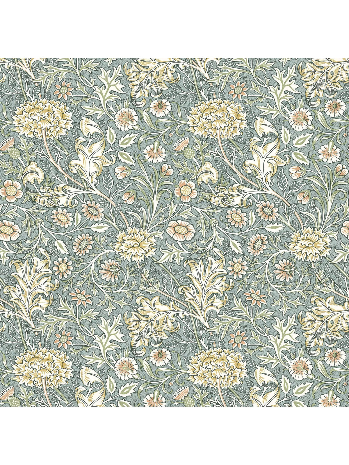 William Morris At Home Double Bough curtains and roman blind Bluebird (British brand)