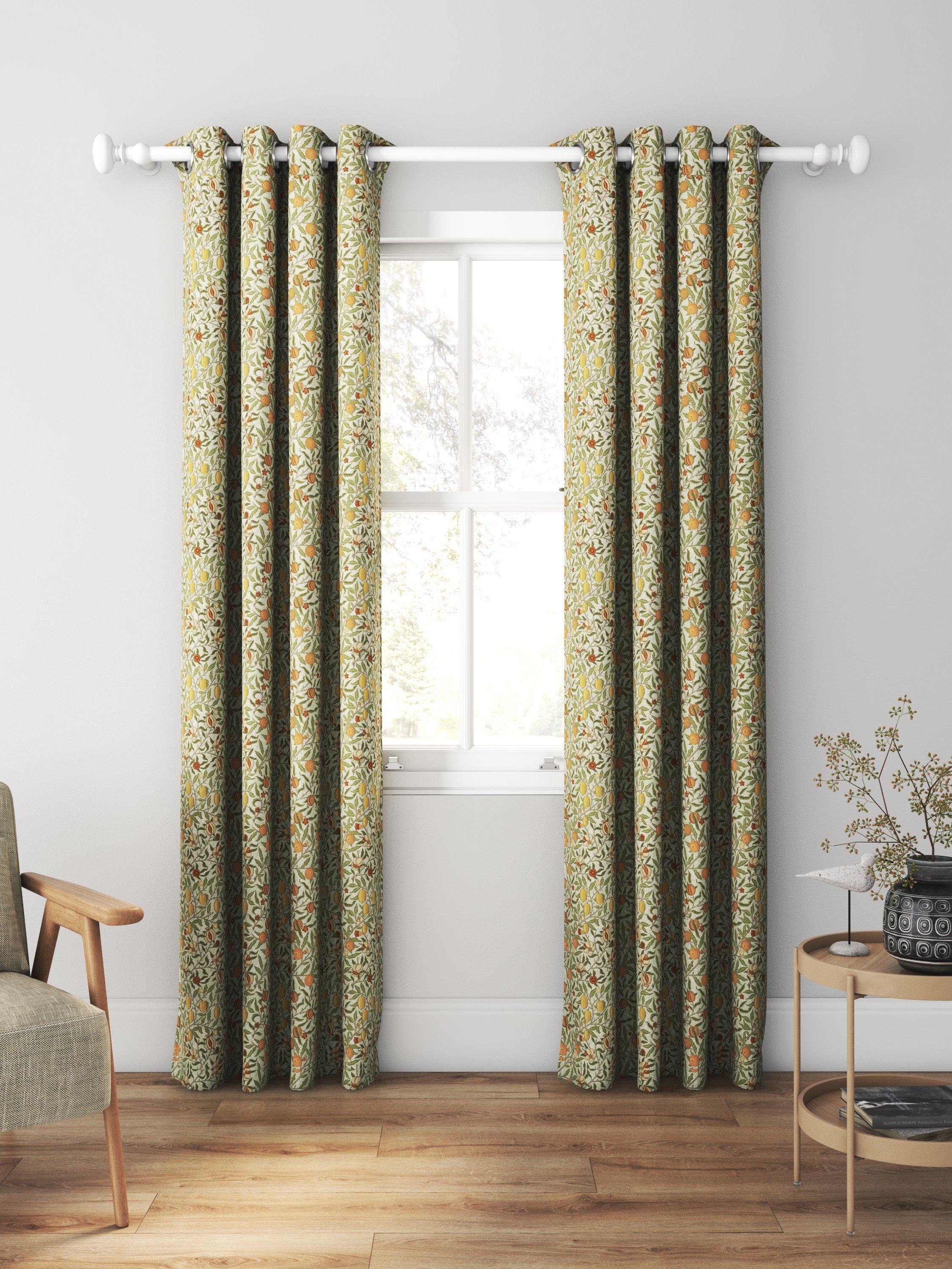 William Morris At Home Fruit curtains in Lichen, UK version