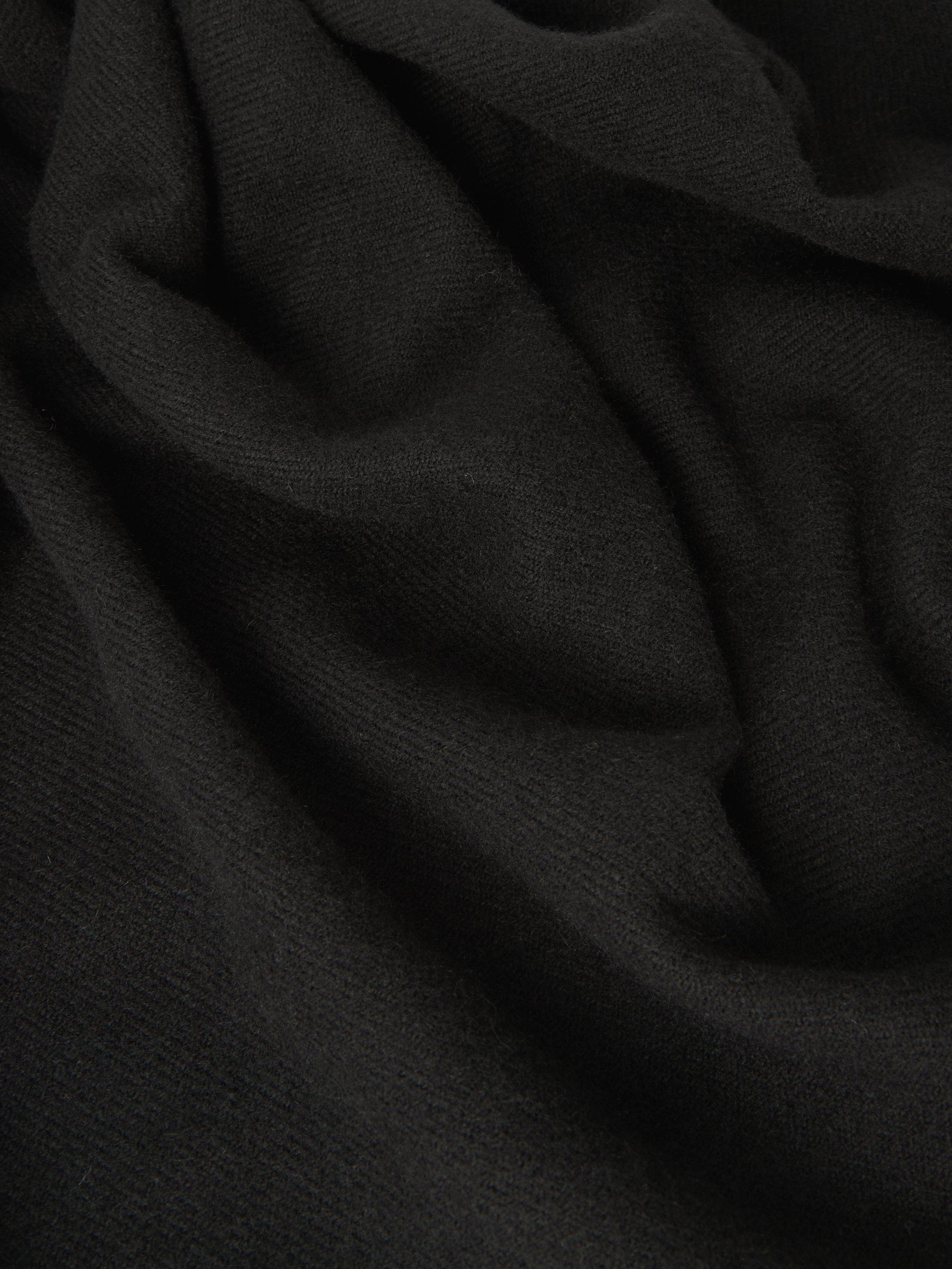 John Lewis Twill Scarf rectangular accessory with fringing (British brand)