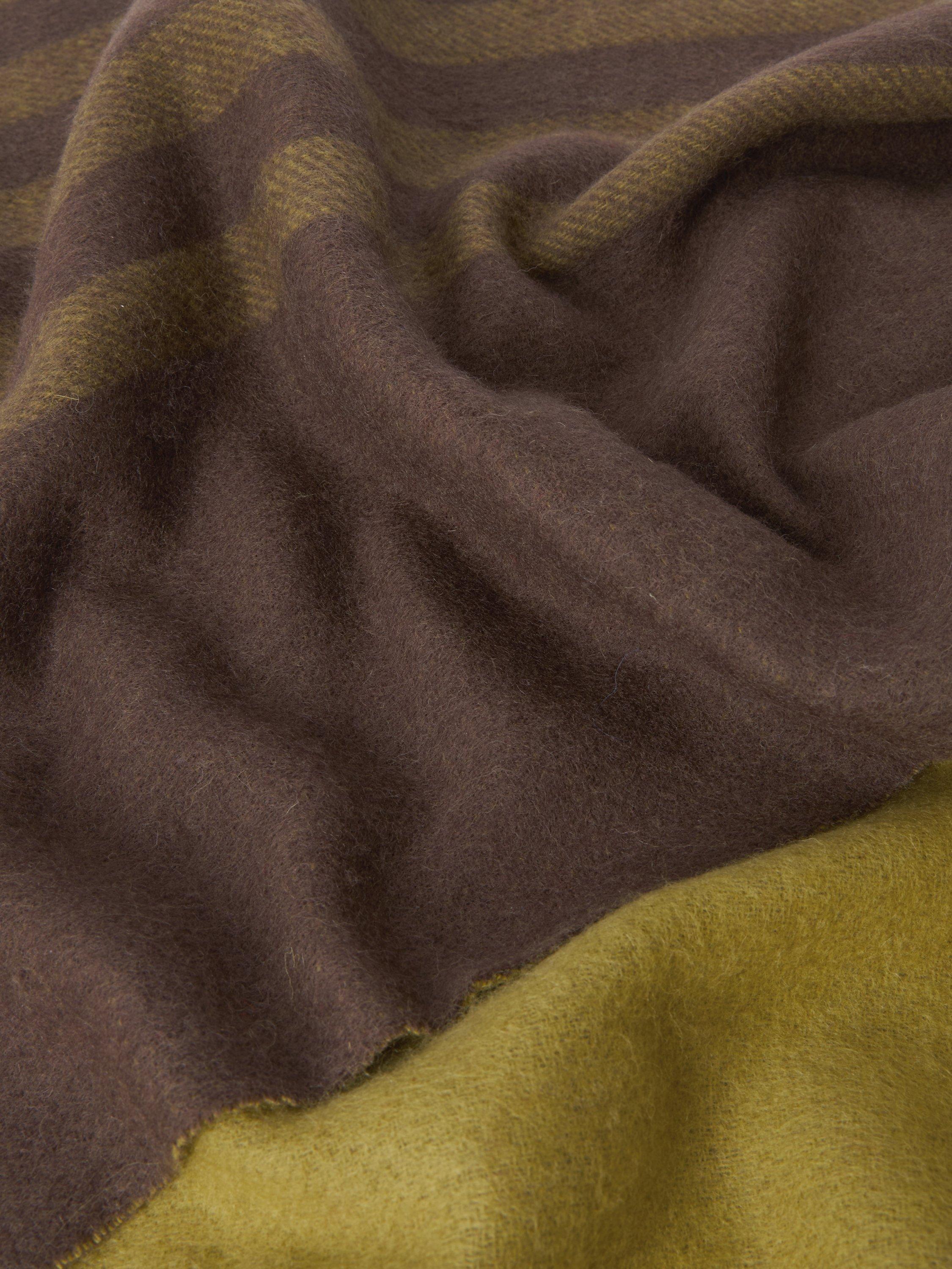 John Lewis stripe scarf brown multi wool (British brand)