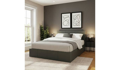 Argos GFW End Lift Small Double Faux Leather Ottoman Storage Bed in Grey- Buy online at McGrocer
