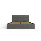 GFW Small Double Grey Faux Leather Ottoman Bed - British product