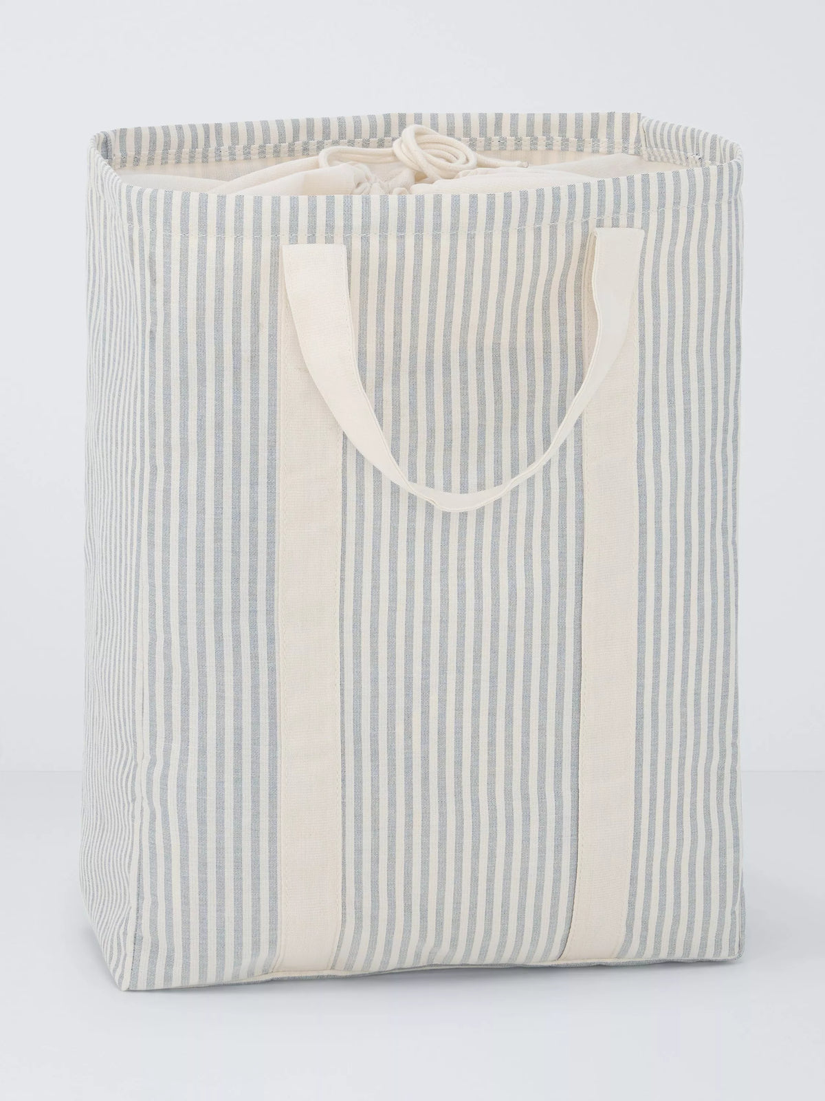 John Lewis stripe laundry bag grey natural - British product