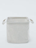 John Lewis stripe storage cube grey natural - British product