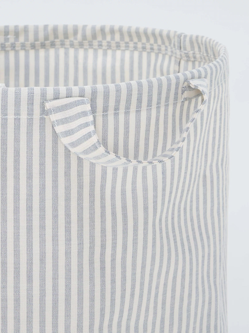 John Lewis stripe grey natural laundry bag (British brand)