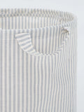 John Lewis stripe grey natural laundry bag (British brand)