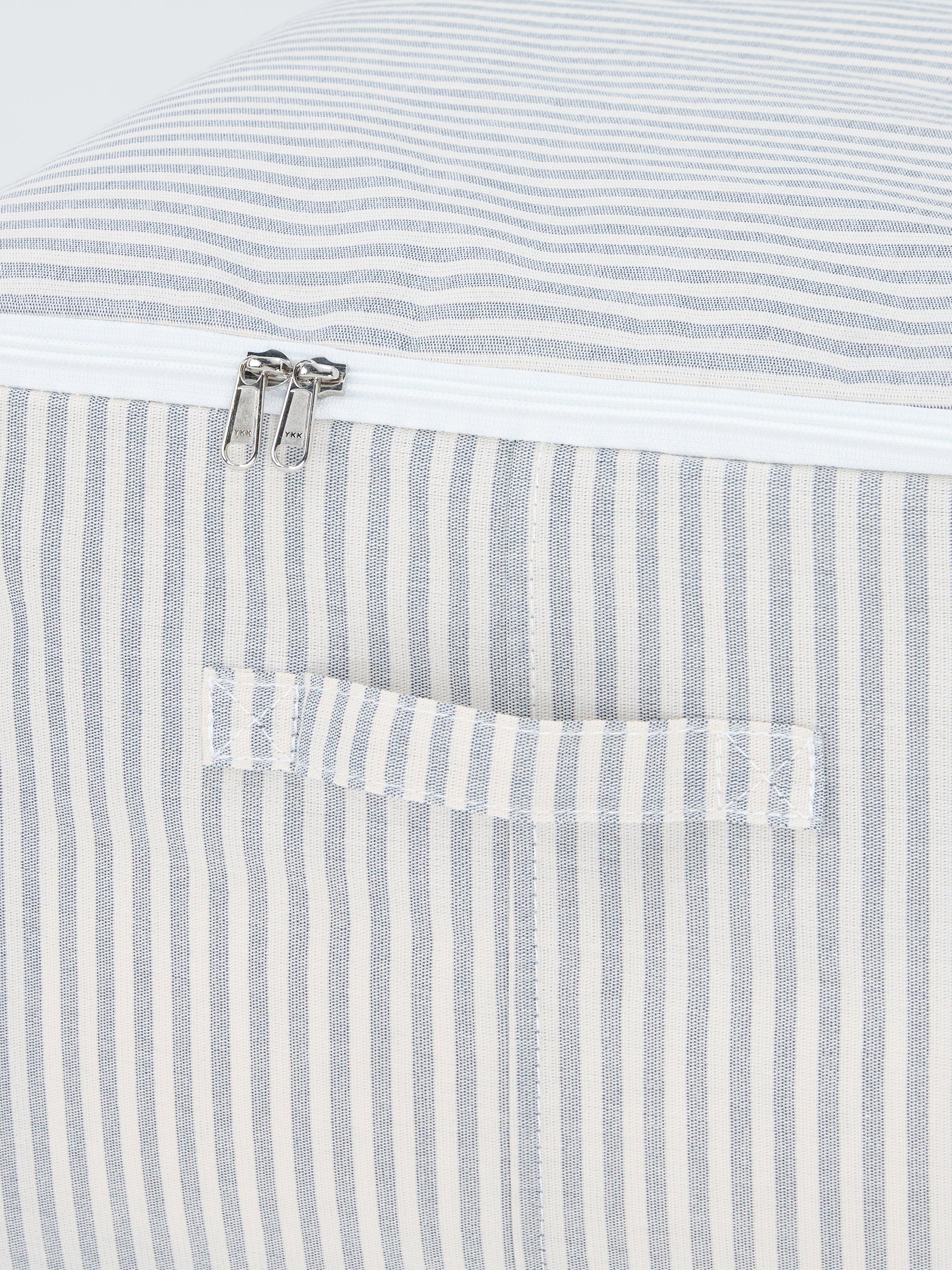 John Lewis grey and natural striped zipped storage bag large (British brand)