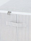 John Lewis grey and natural striped zipped storage bag large (British brand)