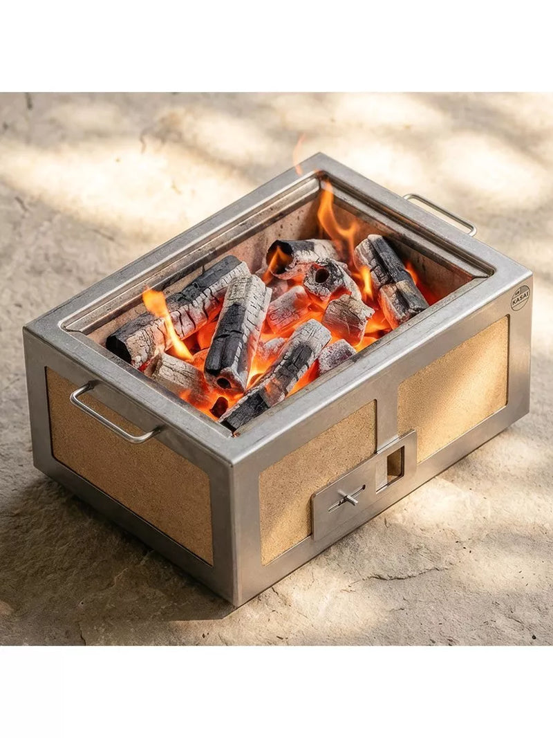 Kasai Konro Grill Medium tabletop charcoal BBQ, UK version