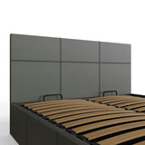 GFW End Lift Kingsize Faux Leather Ottoman Bed - Grey