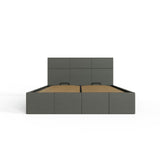 GFW End Lift Kingsize Faux Leather Ottoman Bed - Grey