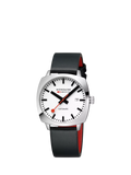 Mondaine automatic watch 39mm black vegan leather strap - British product