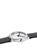 Mondaine automatic watch 39mm black vegan leather strap - British product