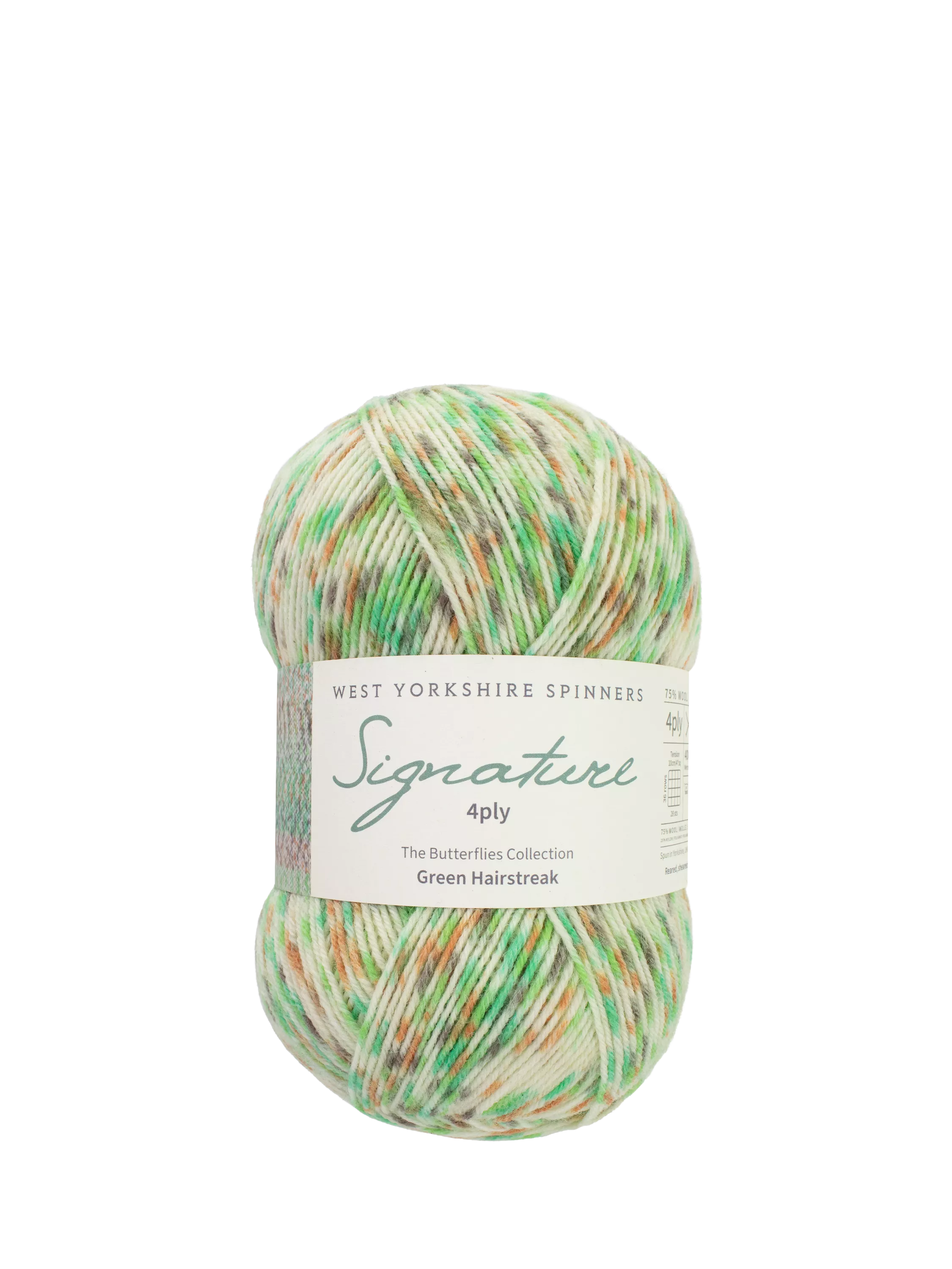 West Yorkshire Spinner Butterflies 4 Ply Knitting Yarn, 100g, Hairstreak