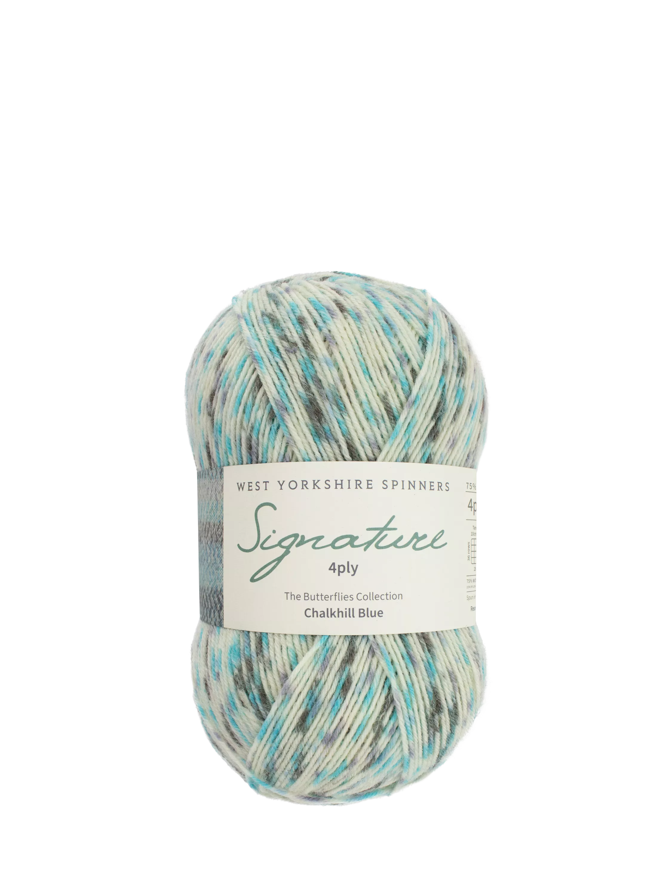 West Yorkshire Spinner Butterflies 4 Ply Knitting Yarn, 100g, Chalkhill