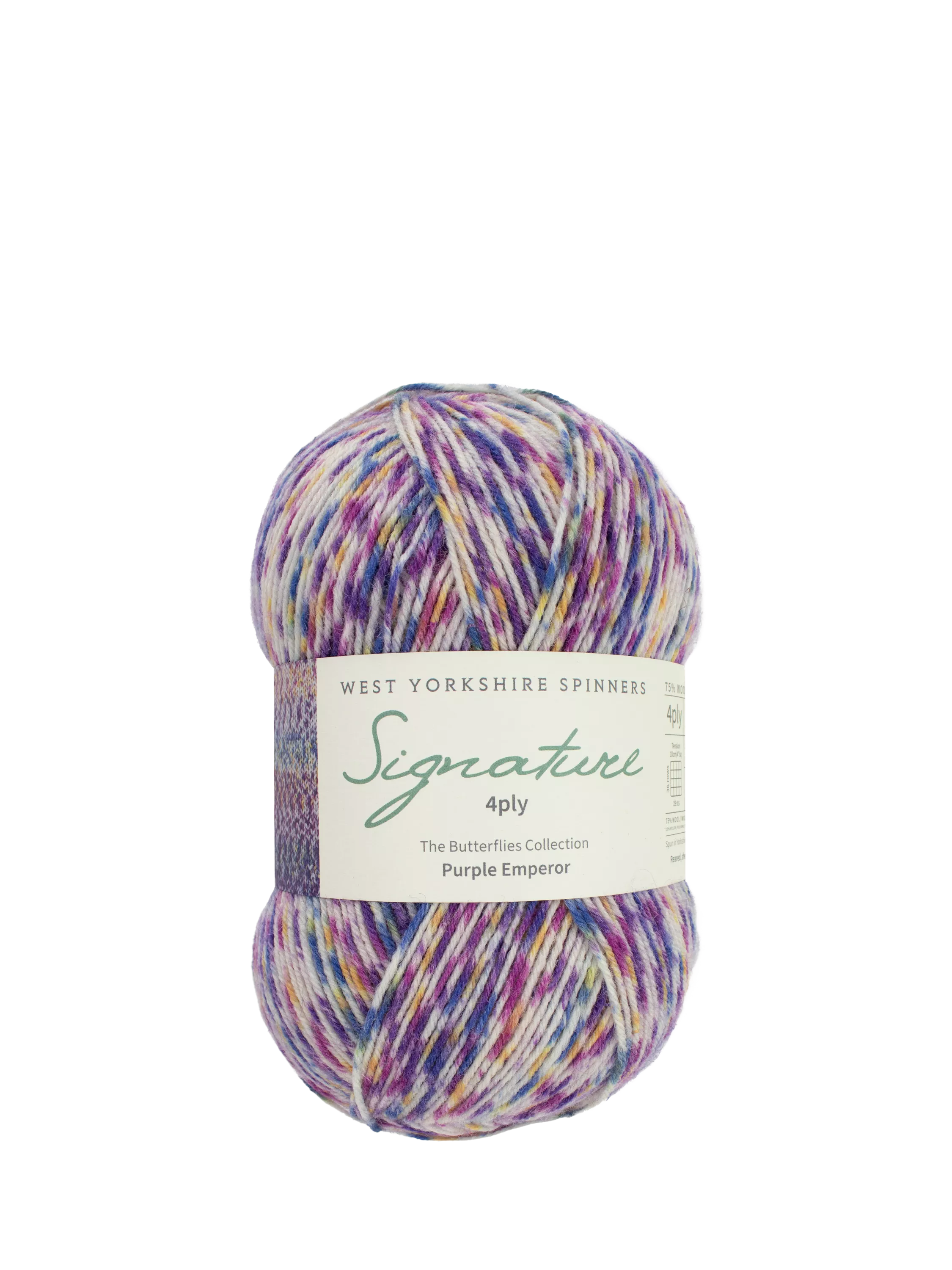 West Yorkshire Spinner Butterflies 4 Ply Knitting Yarn, 100g, Emperor
