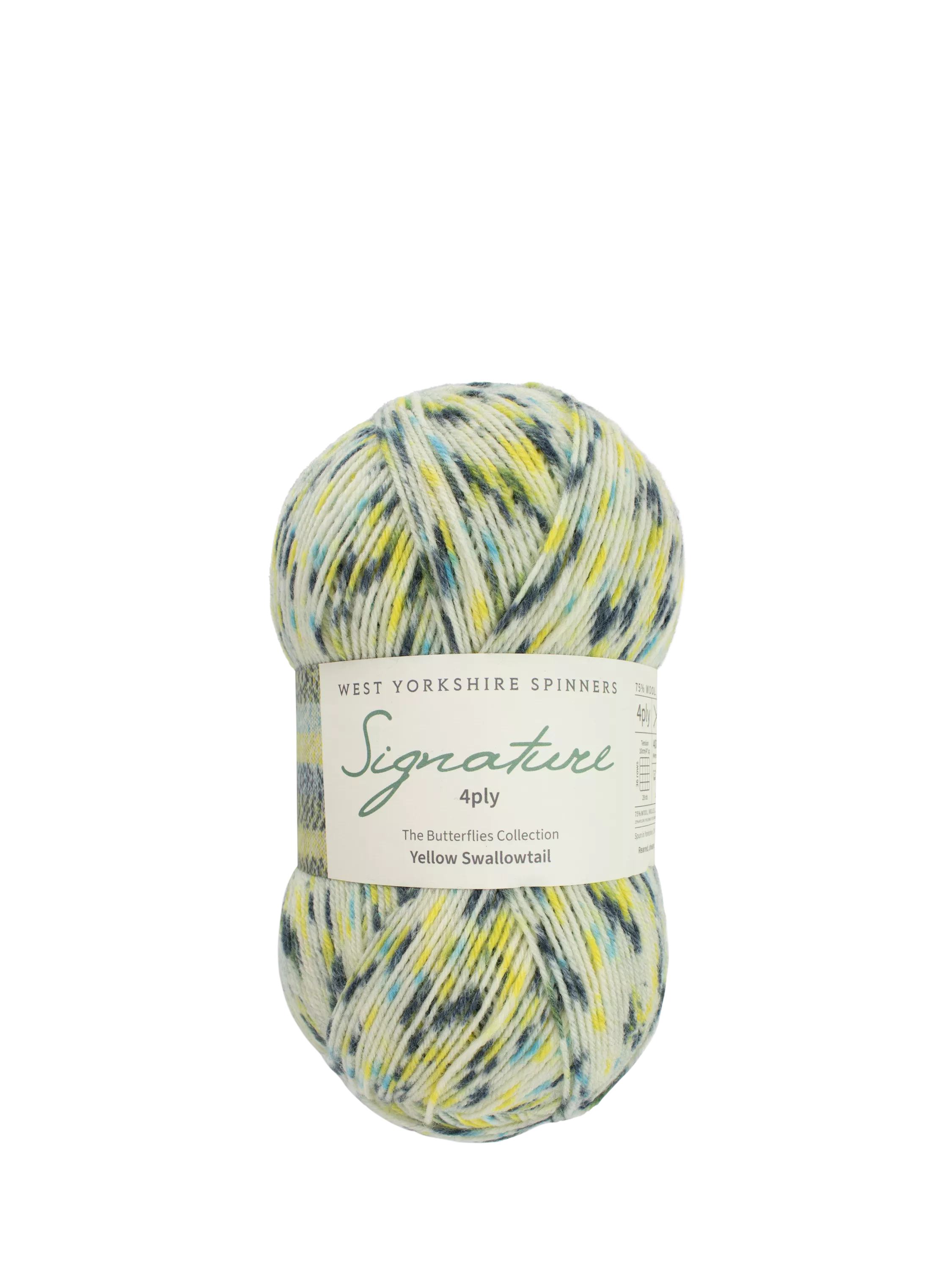 West Yorkshire Spinner Butterflies 4 Ply Knitting Yarn, 100g, Swallowtail
