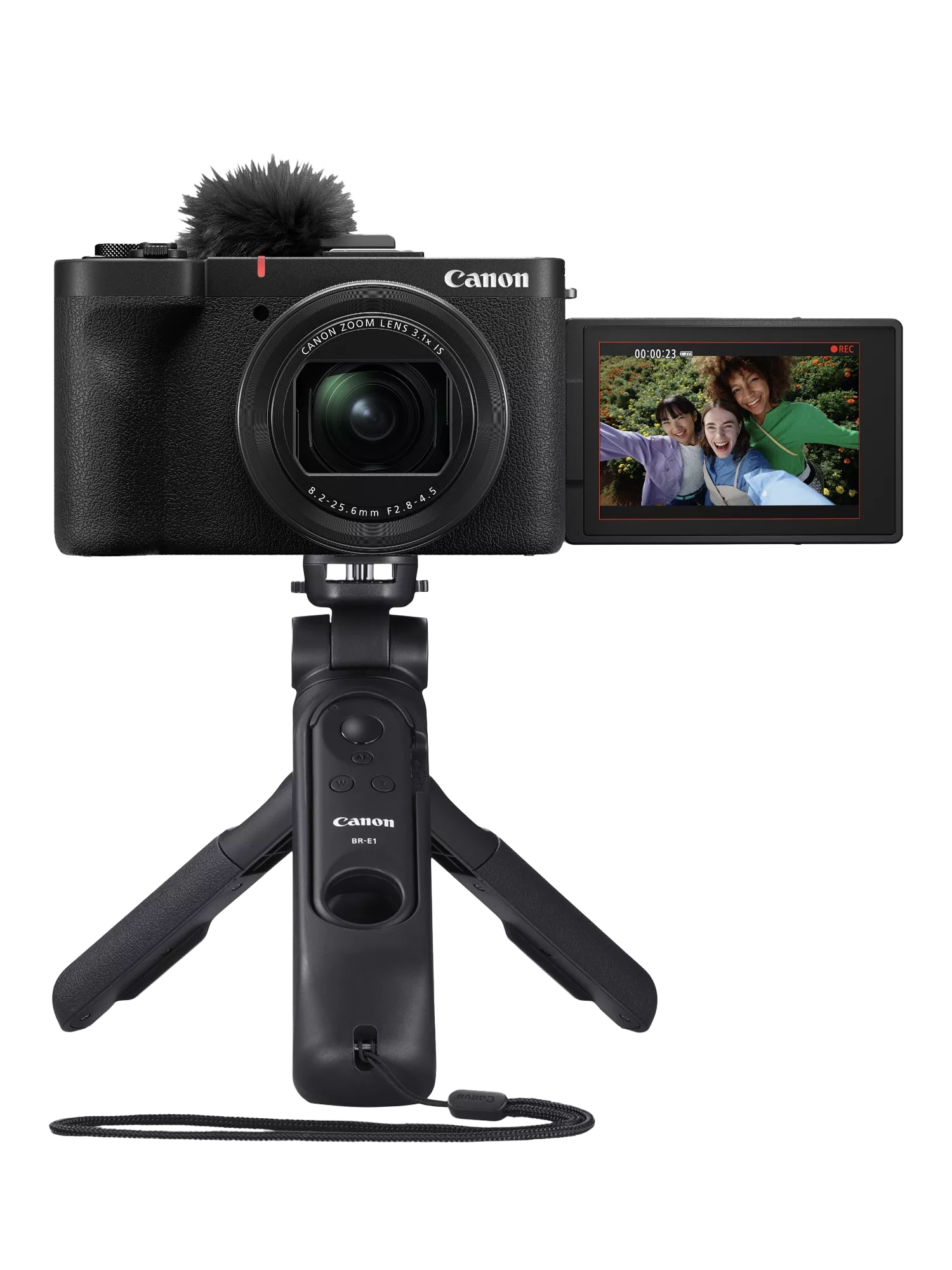 Canon PowerShot V1 camera with tripod grip and 128GB card - British product
