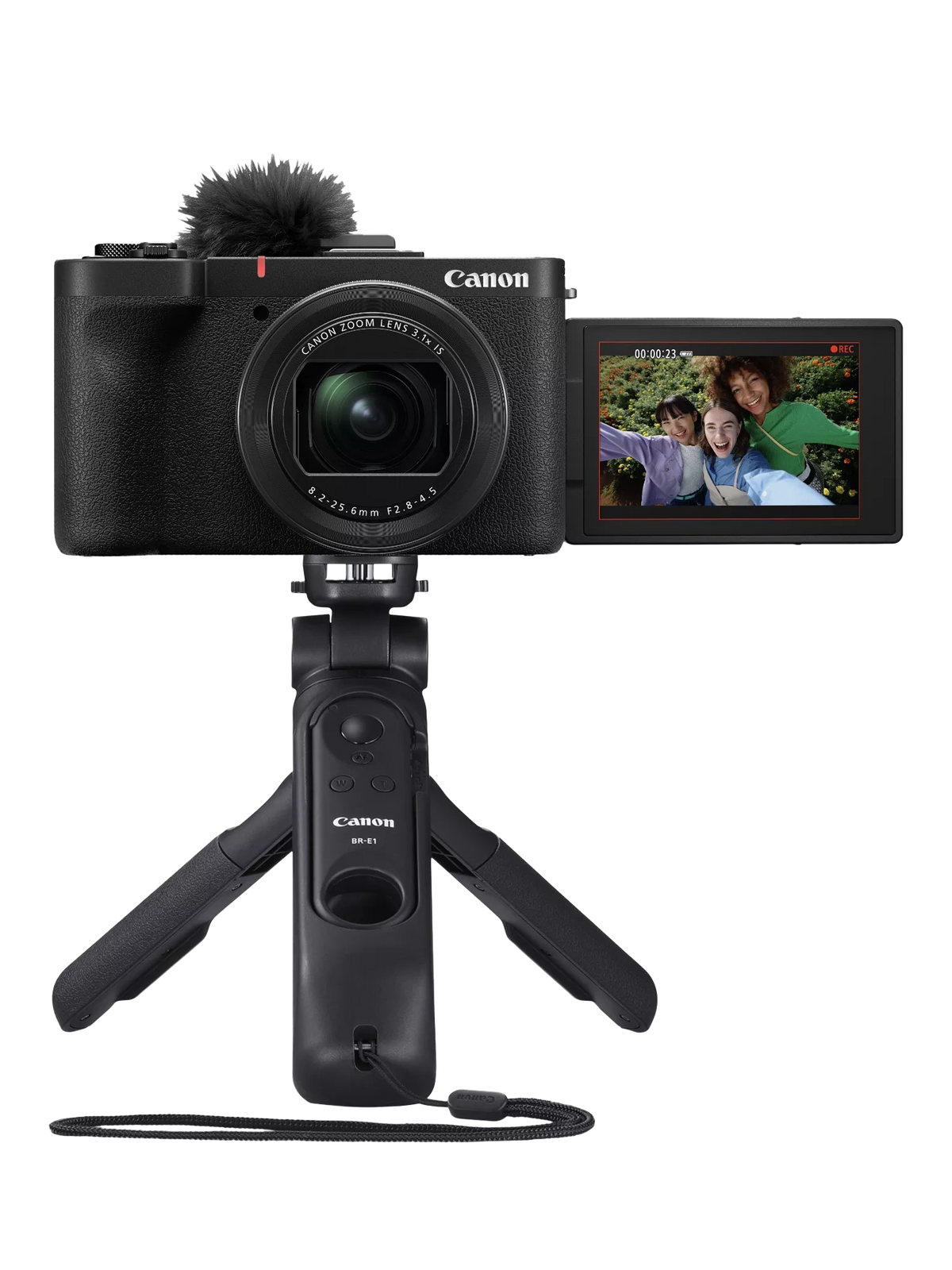 Canon PowerShot V1 camera with tripod grip and 128GB card - British product