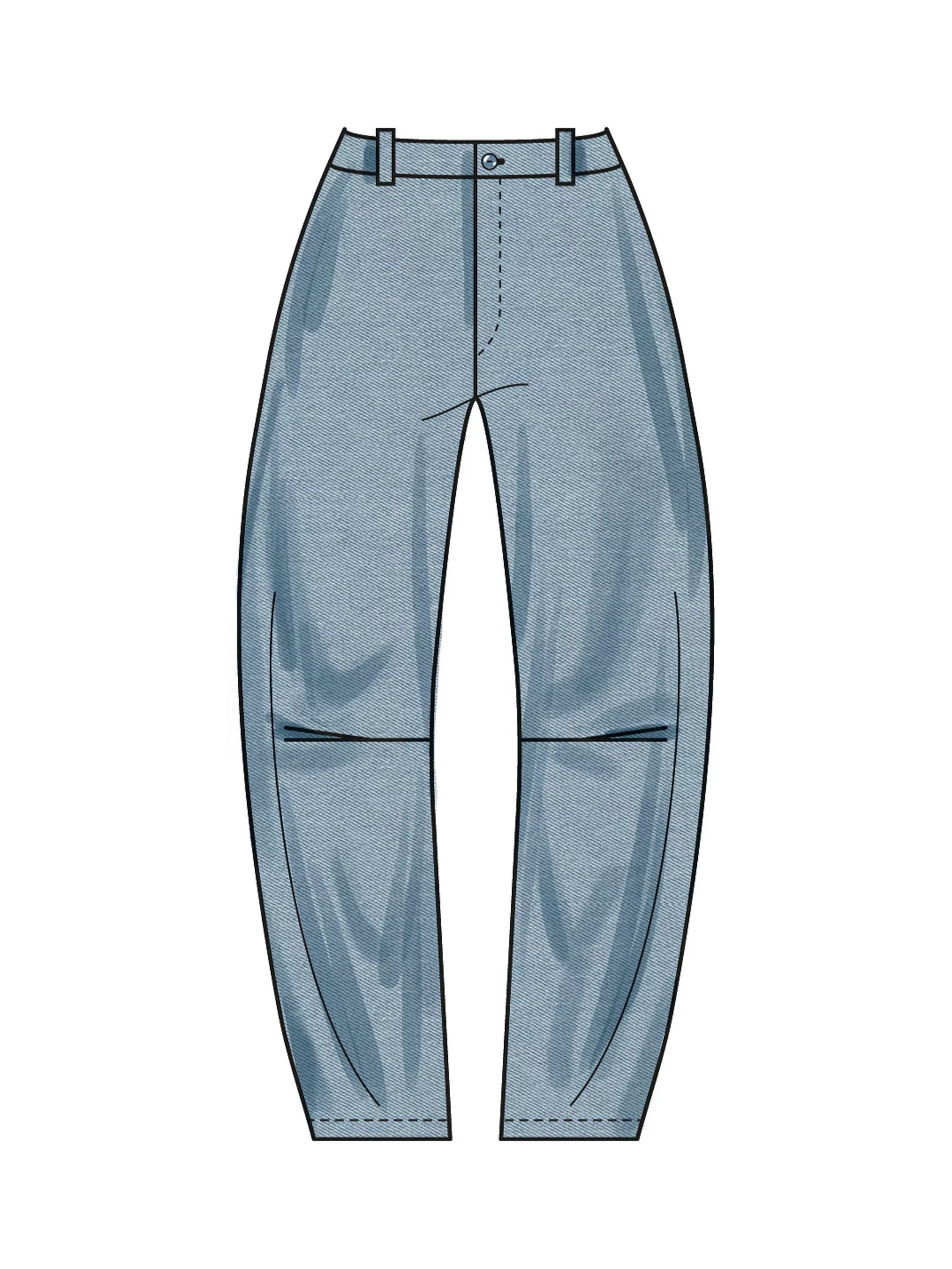 Simplicity sewing pattern barrel leg pants and shorts, imported from the UK