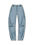 Simplicity sewing pattern barrel leg pants and shorts, imported from the UK