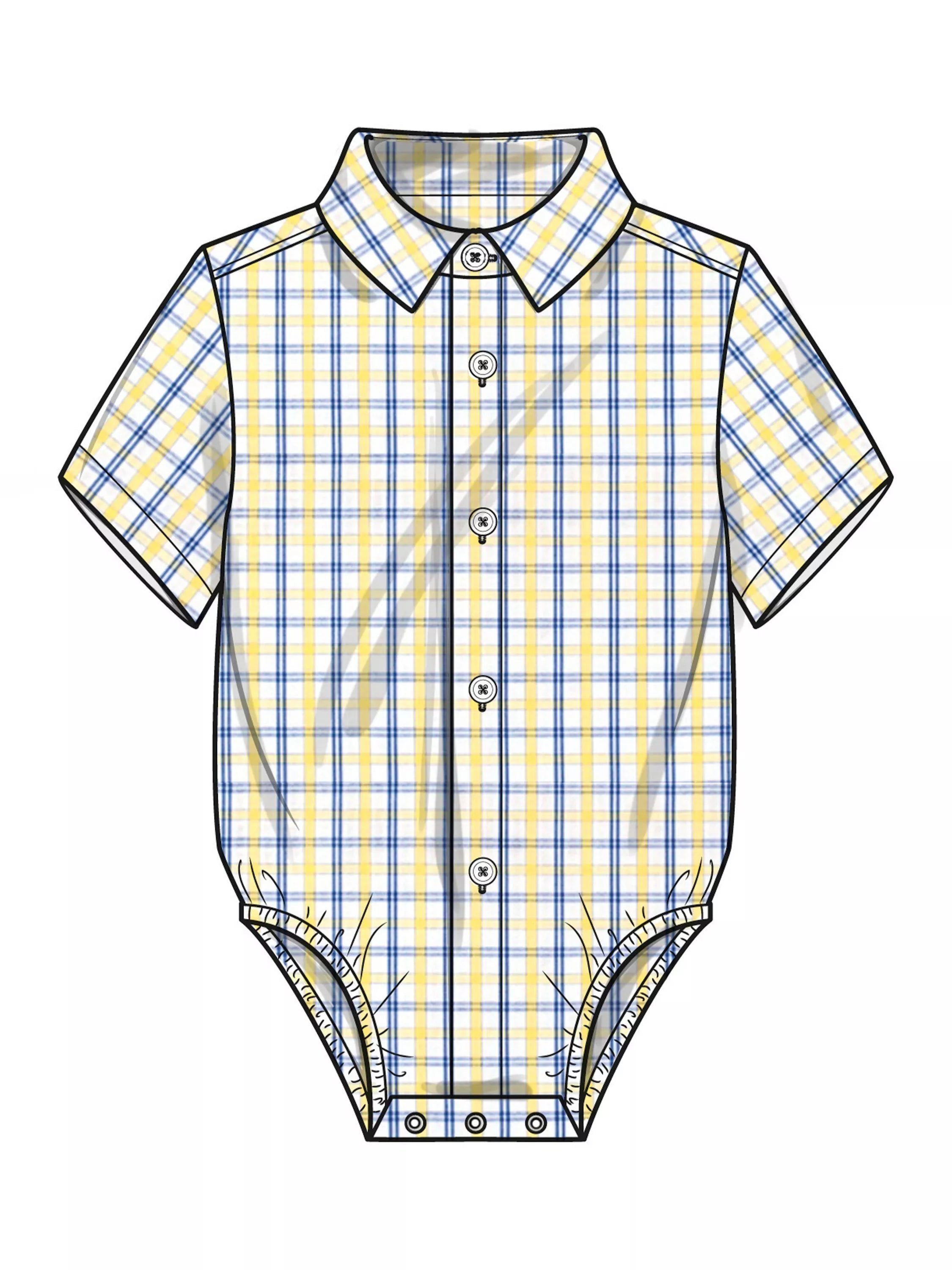 Simplicity sewing pattern baby bodysuit shorts and pants, imported from the UK