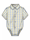 Simplicity sewing pattern baby bodysuit shorts and pants, imported from the UK