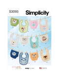 Simplicity sewing pattern padded bib and nappy cover S3093 (British brand)