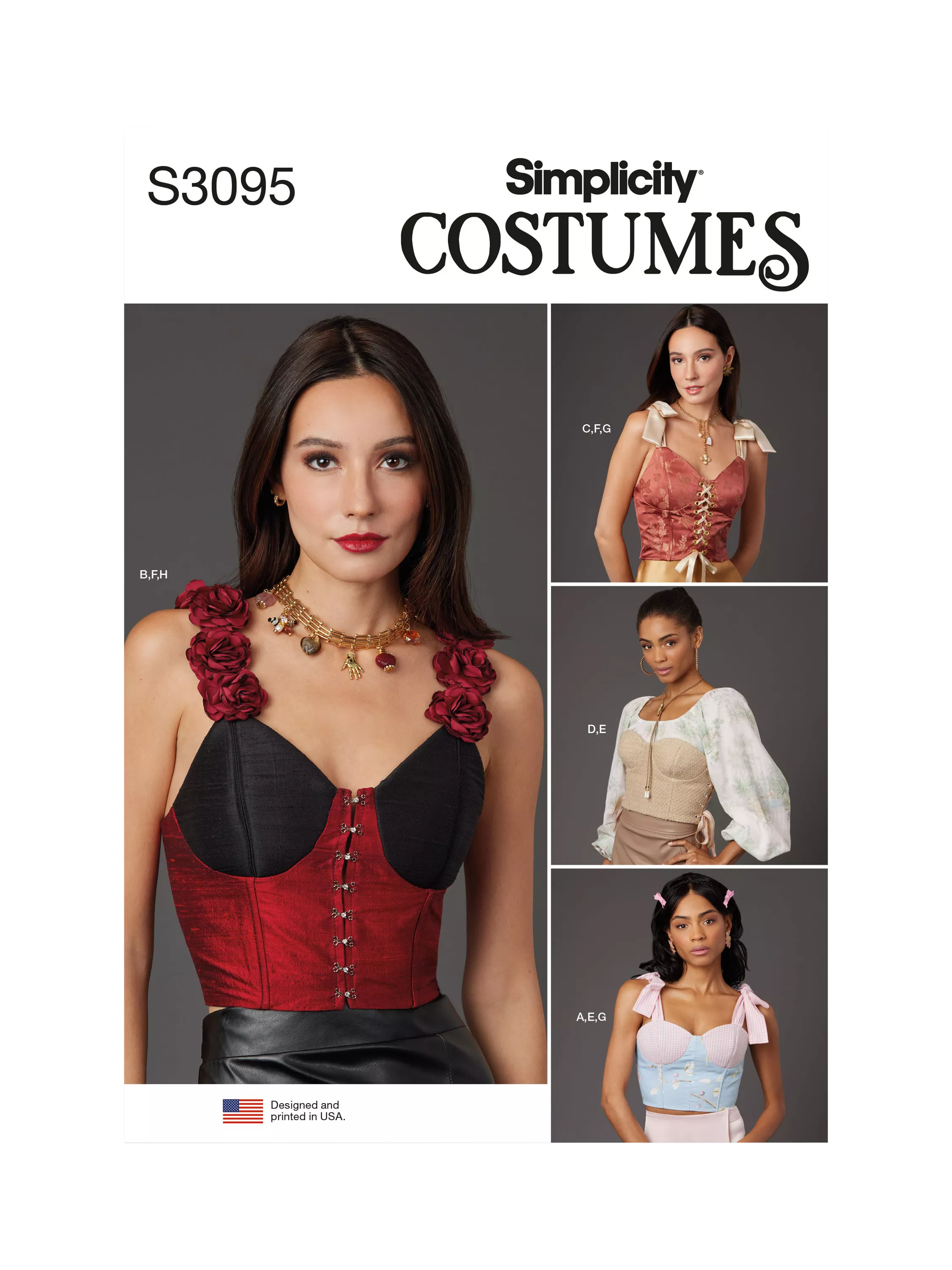 Simplicity Design Your Own corset sewing pattern S3095, imported from the UK