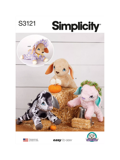 John Lewis Simplicity Baby Goat Plush Toy Sewing Pattern, S3121- Buy online at McGrocer