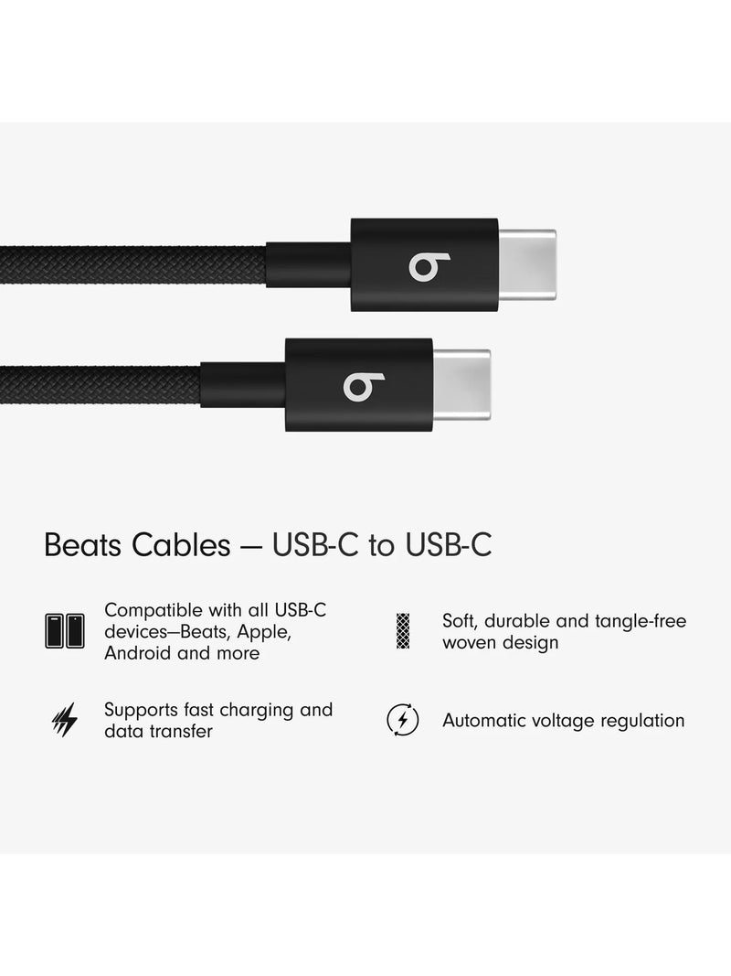 Beats USB-C woven cable pack of 2 bolt black 1.5m, imported from the UK