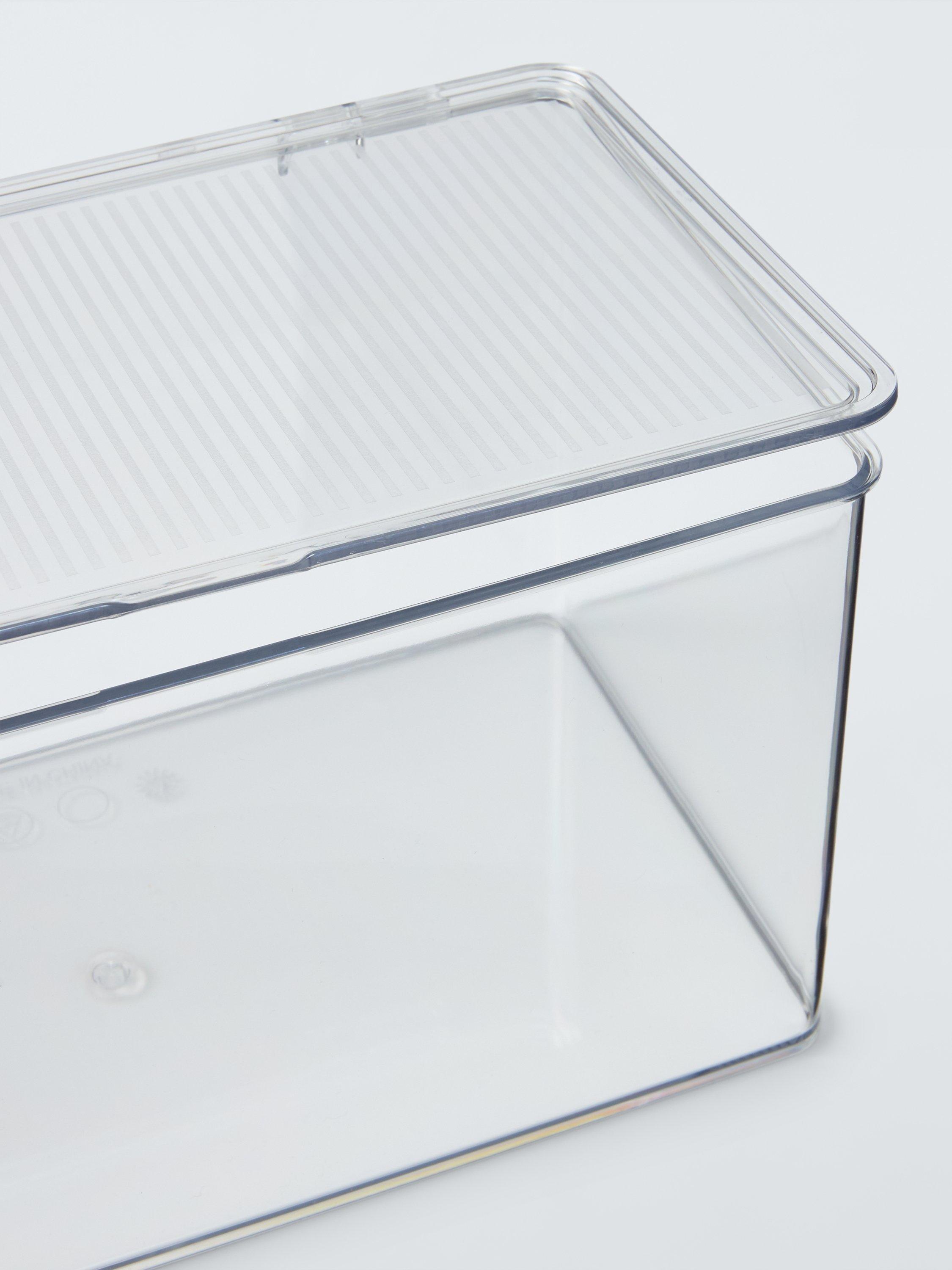 John Lewis clear plastic storage box with lid, UK version